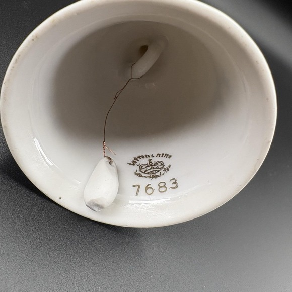 💍 Vintage Lefton 25th Anniversary Porcelain Bell | Silver‎ Jubilee Wedding Gift - Picture 6 of 6